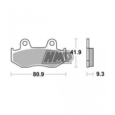 Pastilhas travão HONDA PS 125 / 150 / CH / DYLAN / SH / NHX / SCV LEAD / SUZUKI AN BURGMAN / SKY / BRAND / 125HF - SBS